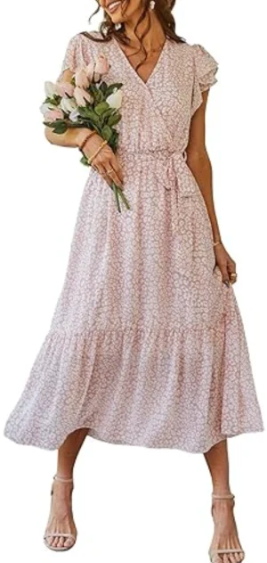 Chic Patterned Wrap Dress A Timeless Fashion Statement